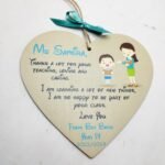 Wooden Heart - Thanks for your teaching - 15x13cm