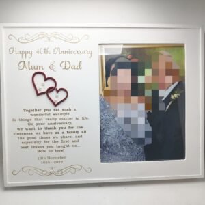 Anniversary Large Frame in White