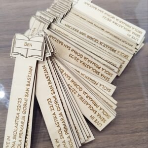 Wooden Bookmark - Book Theme