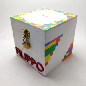 Money box with lock - Lego Theme
