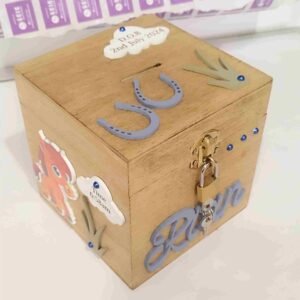 Money box with lock - Horses Theme
