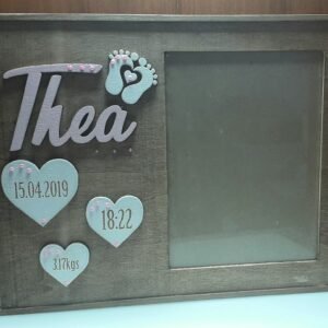 Large Frame - Hearts and Footprints Theme