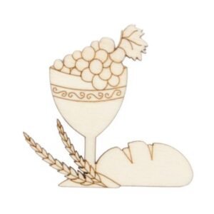 WINE GLASS 5.2X5X0.3CM POPLAR WOOD