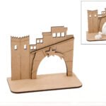 CHRISTMAS HUT F/ NATIVITY 12.4X10.9X0.3CM MDF