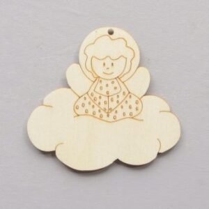 ANGEL IN THE CLOUD  8.5X8X0.3CM POPLAR