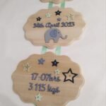 Baby Wall Plaque Large - Elephant Themed
