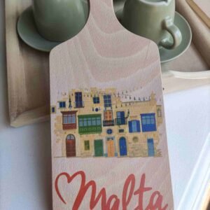 Love Malta Il-Faċċata Wooden Beech Cutting Board