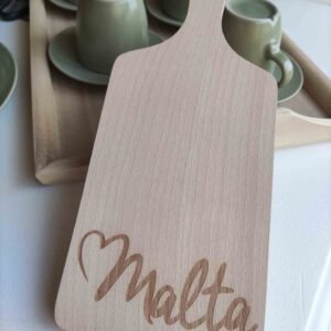 Love Malta Wooden Beech Cutting Board