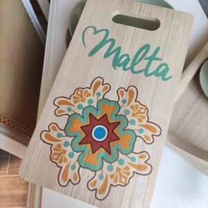 Love Malta Wooden Cutting Board - Maltese Tiles