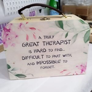 Personalised Wooden Carry Case with Leather Handle