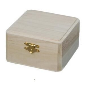 Wooden box square 10,5cm x 10,5cm x 6cm