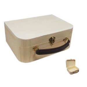 Wooden Carry Case with Leather Handle