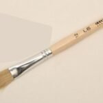 BRUSH LG Nº12 NATURAL FLAT SHORT CABLE/12