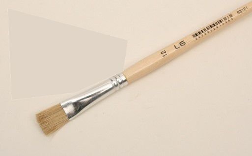 BRUSH LG Nº12 NATURAL FLAT SHORT CABLE/12