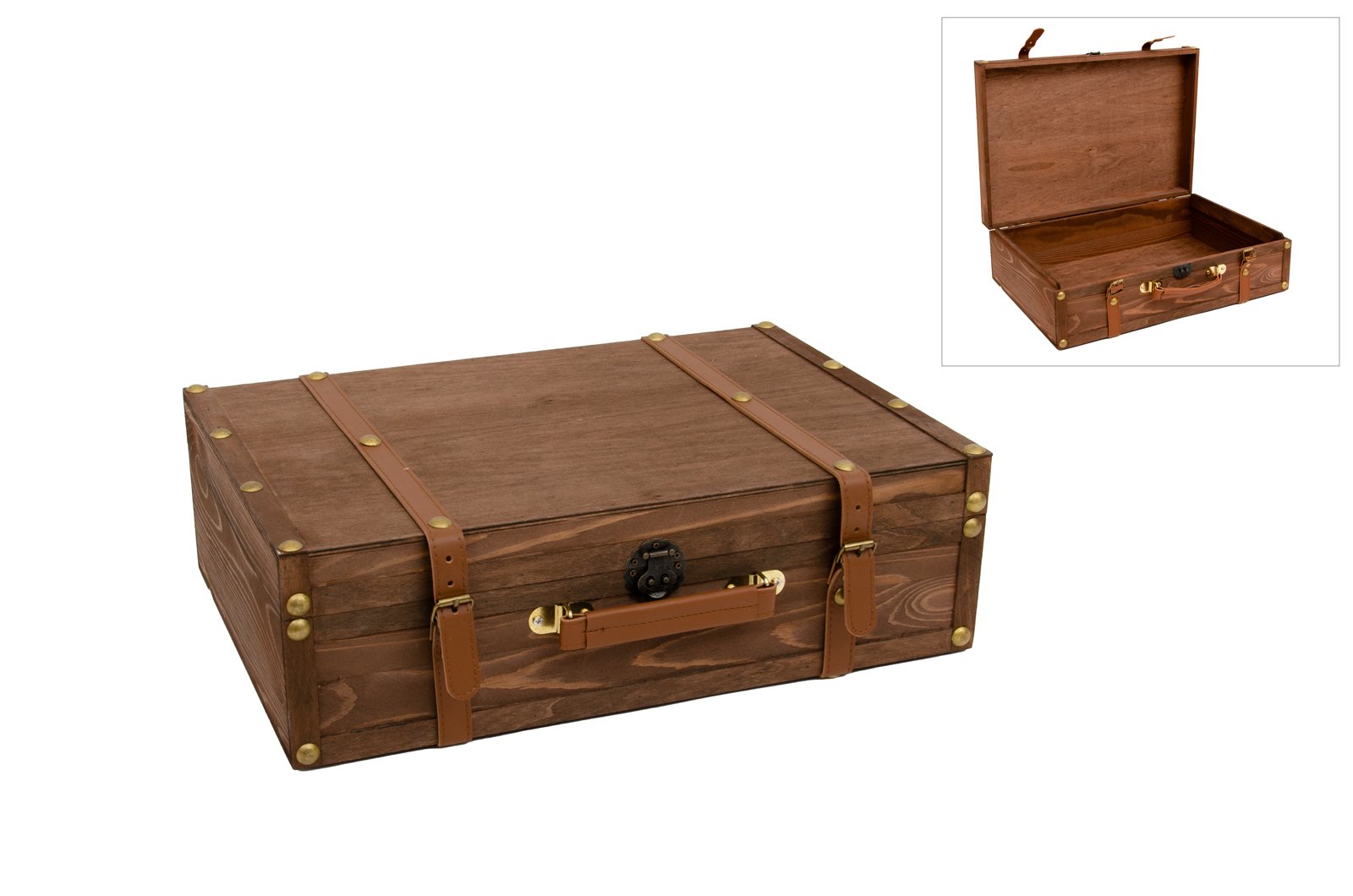 Wooden Suitcase - 45x30.5x13.5cm