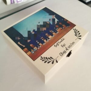 Keepsake Wooden Box - Print on White Base - Teacher