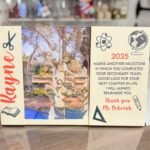 Wooden Frame - Print on wood School Theme