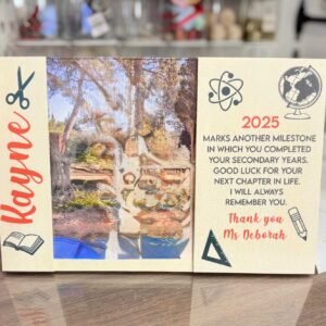Wooden Frame - Print on wood School Theme