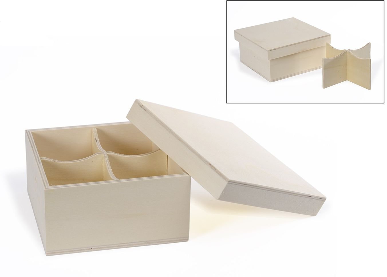 BOX 4 DIV. 16.5X16.5X8CM