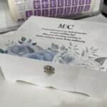 Wooden Keepsake Box - Blue Roses Design