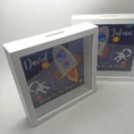 Personalized Moneybox Frame - Rocket & Astronaut