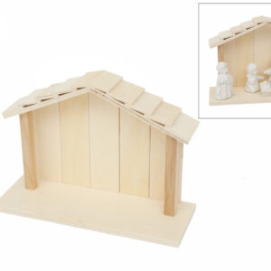CHRISTMAS CRIB 26x9.5x18.5CM
