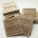 Engraved Square Coaster - Teachers change the world
