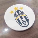 Printed Coaster on White Background - Football Theme
