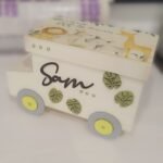 Wooden Box Truck with Wheels - Animal Print