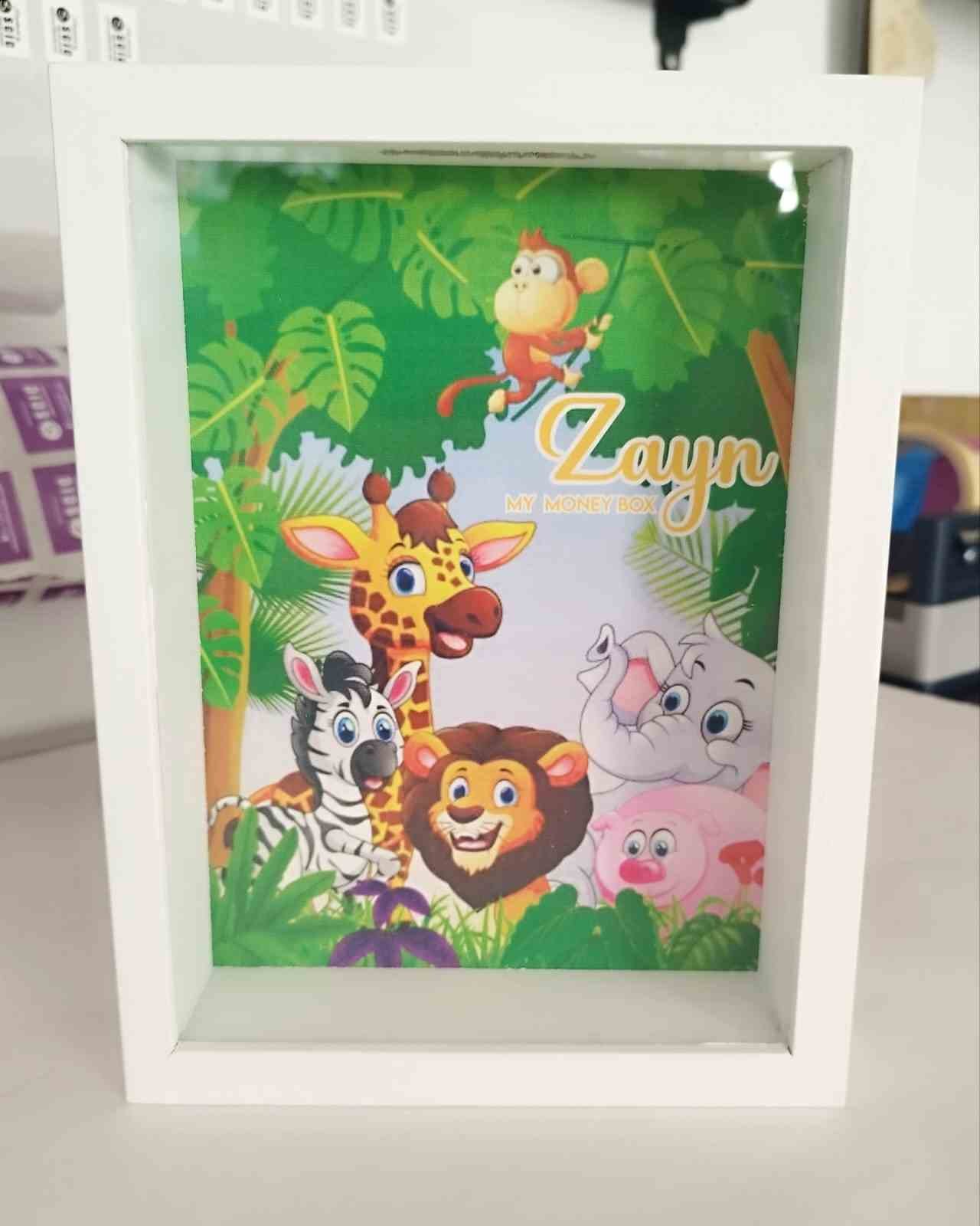 Standing Money Box Frame - Jungle Theme