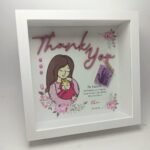 Box Square Frame with Glass - Mother & Child -Thank you!