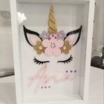 Baby Box Frame with Glass - Unicorn Theme