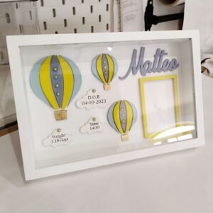 Baby Box Frame with Glass -  Hot Air BalloonsTheme