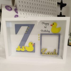 Baby Box Frame with Glass -  Duck  Theme