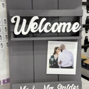 Personalised Key Holder Board with 3 Hangers + Photo