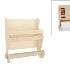 Wooden Kitchen Roll Holder