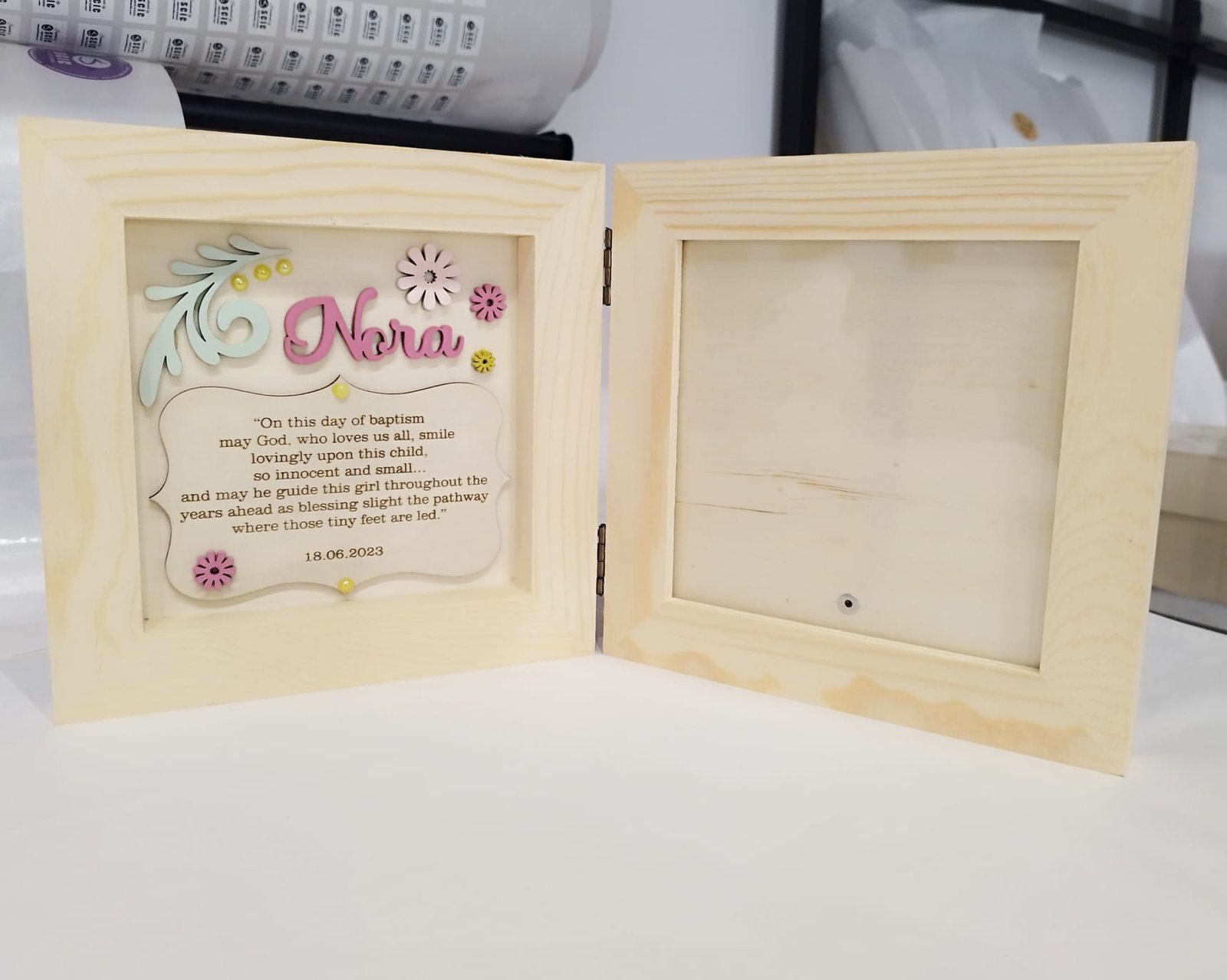 Foldable Baptism Wooden Frame