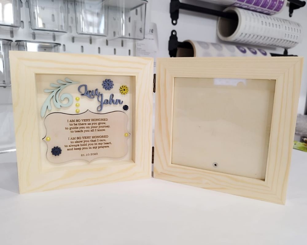 Foldable Baptism Wooden Frame - Image 2