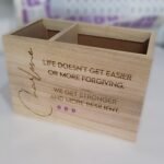 Wooden Pencil Box with Chalk Board