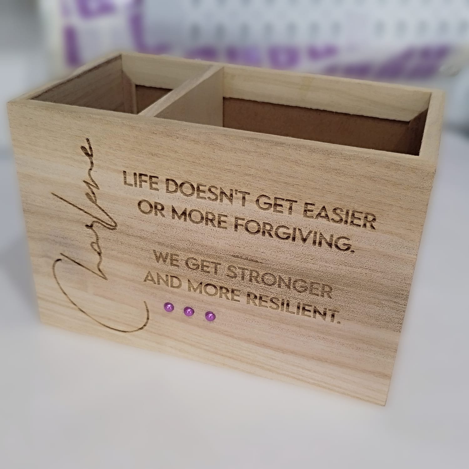 Wooden Pencil Box with Chalk Board