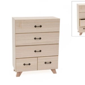 Wooden Chest with 5 drawers