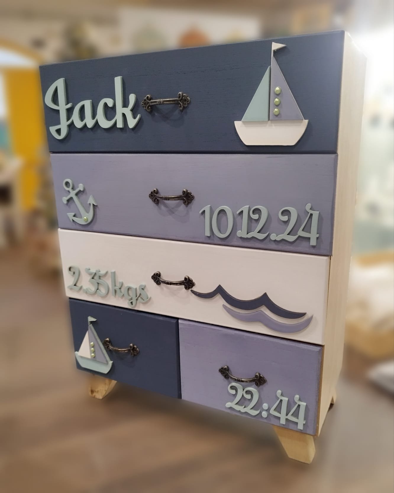 Wooden Chest with 5 drawers - Boy/ Girl - Image 2