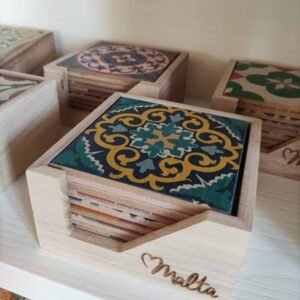 Love Malta Maltese Tiles mix Coasters Set of 10