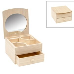Jewelry Cabinet with Mirror and Drawer