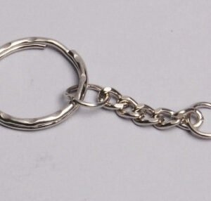 25mm Split Ring & 30mm Chain Nickel Plated