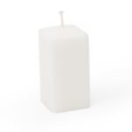 CANDLE 4X4X8CM WHITE