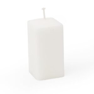 CANDLE 4X4X8CM WHITE