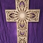 Large Wooden Cross with LED lights
