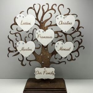 Wooden Family Tree with names - max15 names