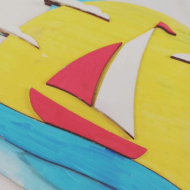 Paint Your Own Wooden Crafts - Sailing - Image 4